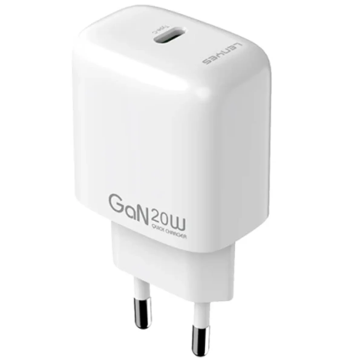 شاحن Lenyes LCH90-EU سريع GaN بقدرة 20 واط USB-C PD، أبيض