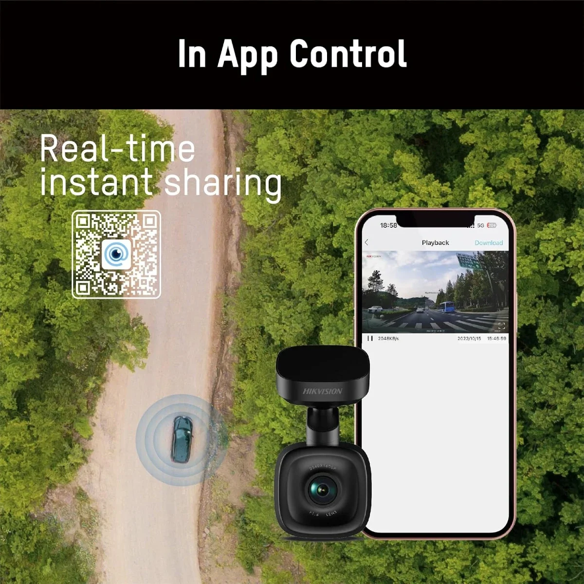 HIKVISION AE-DC5013-F6 PRO 5MP 1600P Dash Camera with GPS, Wi-Fi & ADAS - Image 5
