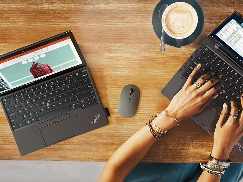 ماوس Lenovo Go لاسلكي متعدد الأجهزة مع Bluetooth وDPI قابل للتعديل وشحن USB-C وQi - Thumbnail 5