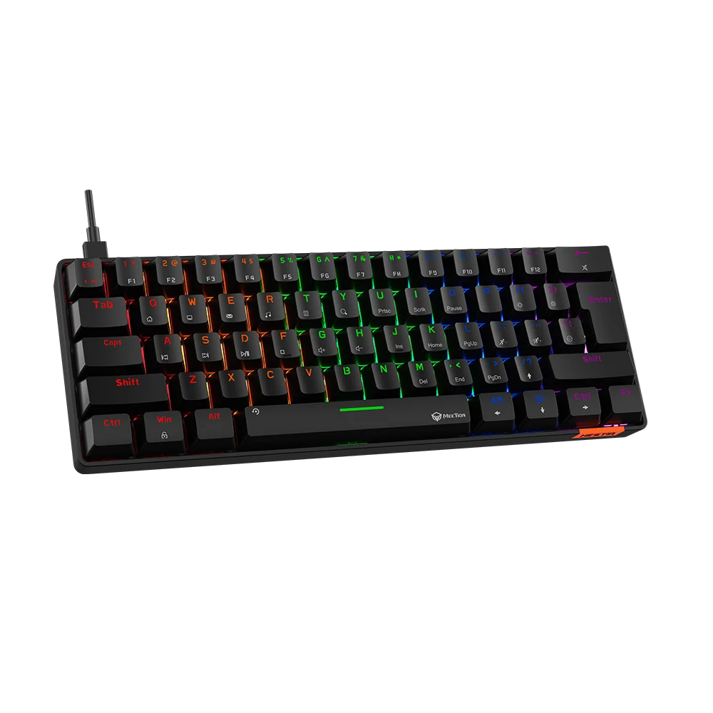 Meetion MK005 60% Mechanical Gaming Keyboard with Full-Key Anti-Ghosting – Black - Image 2