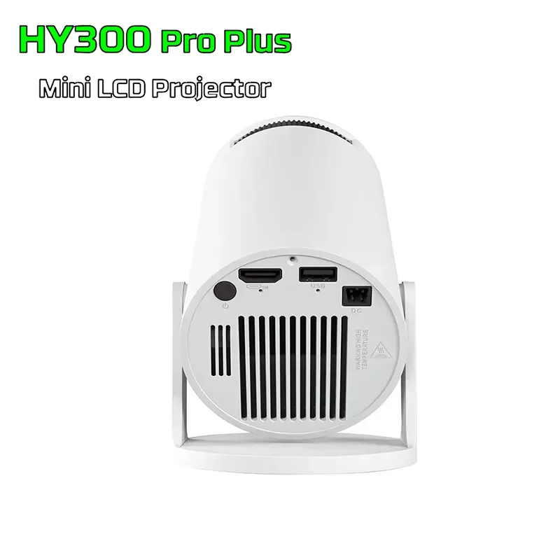 بروجكتر ميني HY300 Pro Plus بتقنية LCD، دقة 720p، Wi-Fi وبلوتوث وبث الشاشة، HDMI-in، تخزين 8GB ورام 1GB، Android 14 (X1BR) - Image 2