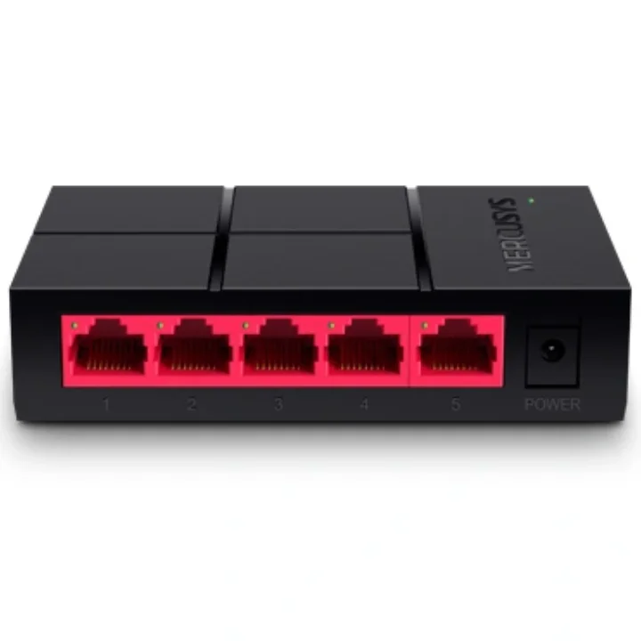 سويتش مكتبي MERCUSYS MS105G جيجابت 5 منافذ بسرعة 10/100/1,000 Mbps - Thumbnail 4