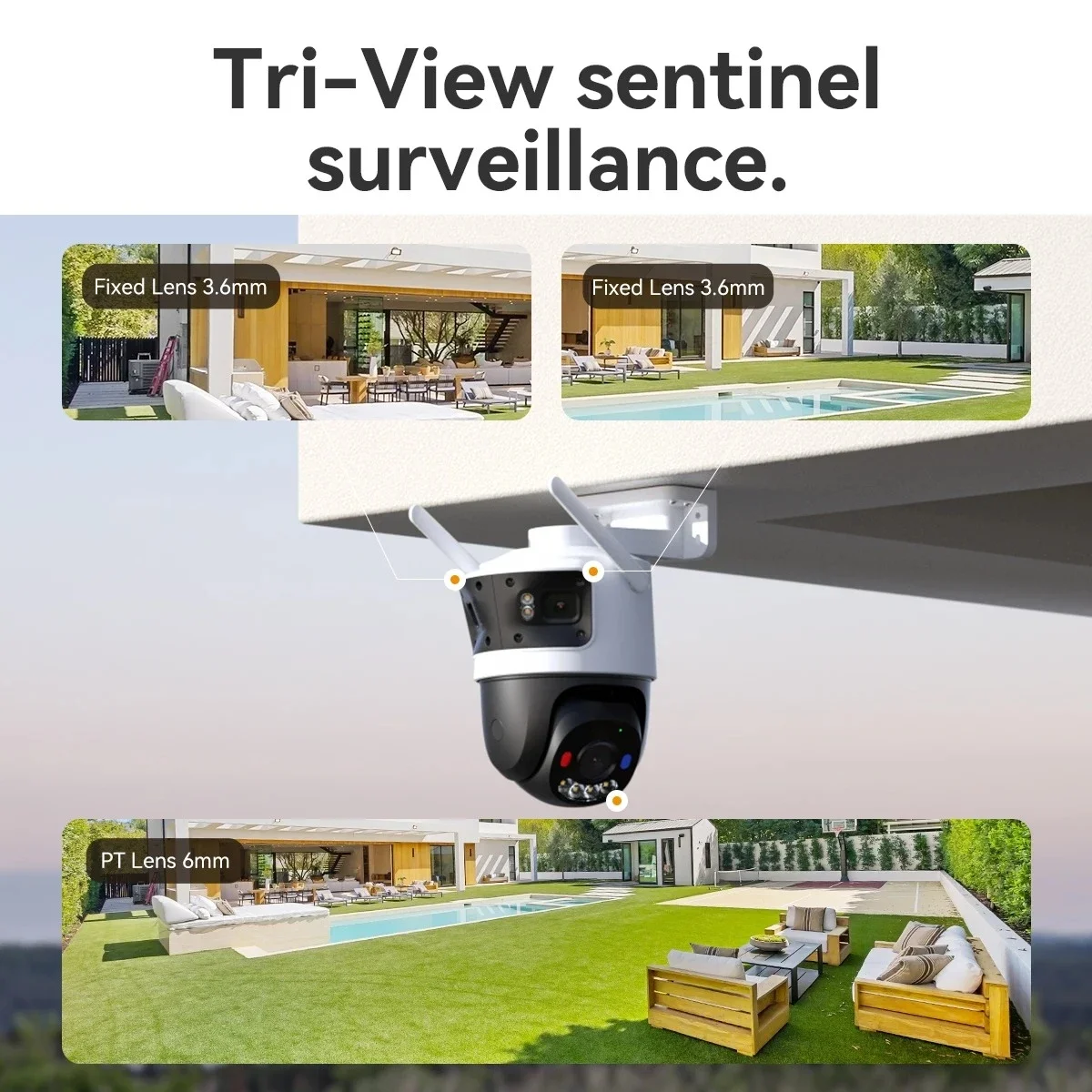 كاميرا مراقبة خارجية IMOU Cruiser Triple ثلاثية العدسات بدقة 11MP وPTZ وWi-Fi - Image 2