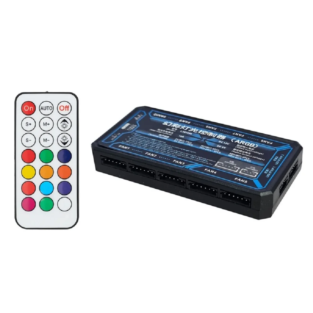 وحدة تحكم مراوح ORICO ORICO-CSF-KZ-BK-BP بإضاءة RGB وريموت لاسلكي