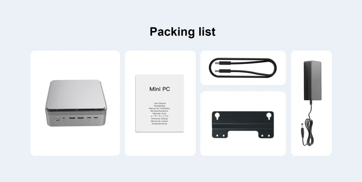 كمبيوتر صغير ACEMAGIC F3M (2025) Mini AI PC Barebone بمعالج Intel Core Ultra 7 155H لون Silver - Thumbnail 15