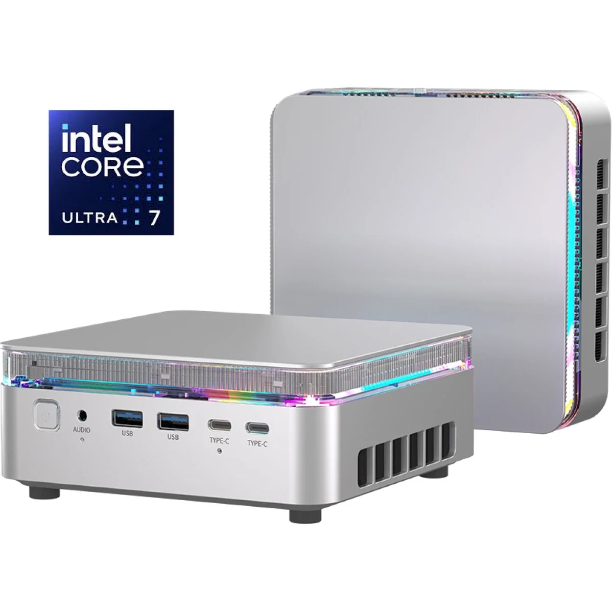 كمبيوتر صغير ACEMAGIC F3M (2025) Mini AI PC Barebone بمعالج Intel Core Ultra 7 155H لون Silver