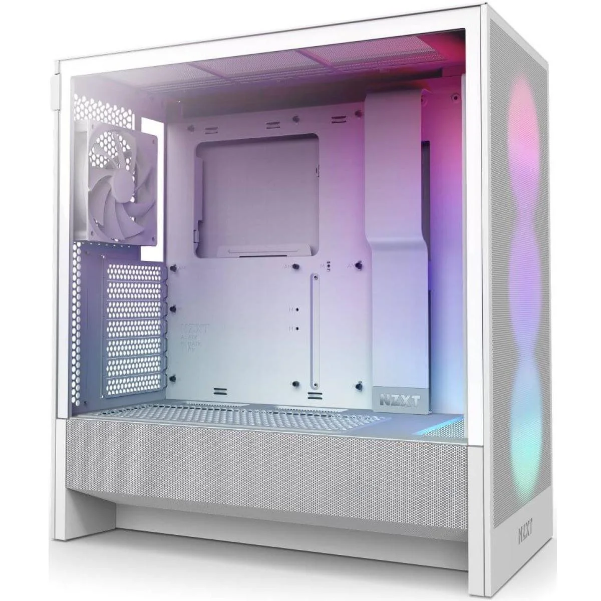 NZXT H5 Flow RGB (2024) White Mid-Tower ATX Airflow Gaming Case