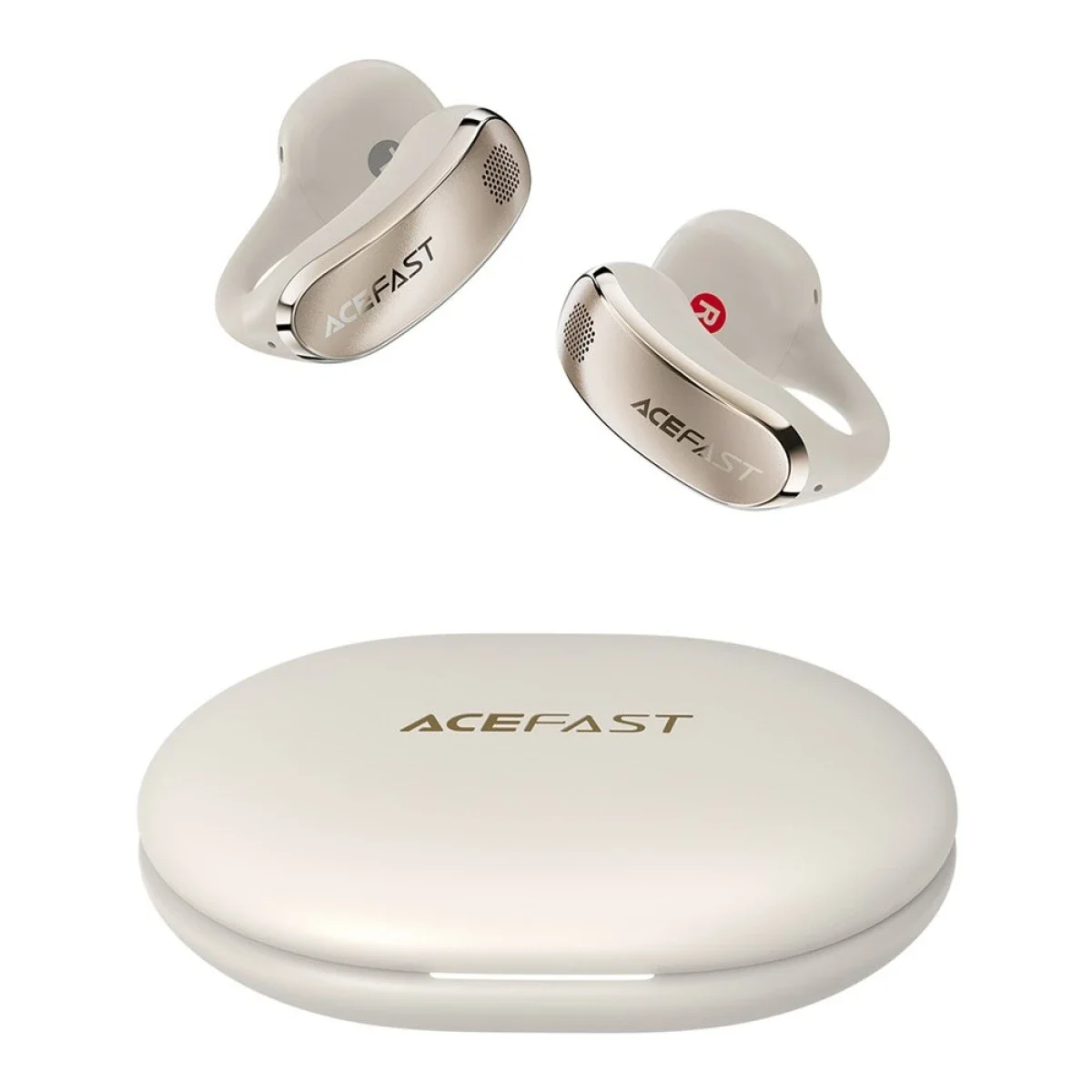 ACEFAST ACECLIP Pro Open-Ear Wireless Earbuds with Dual Mic Noise Reduction - Light Gold