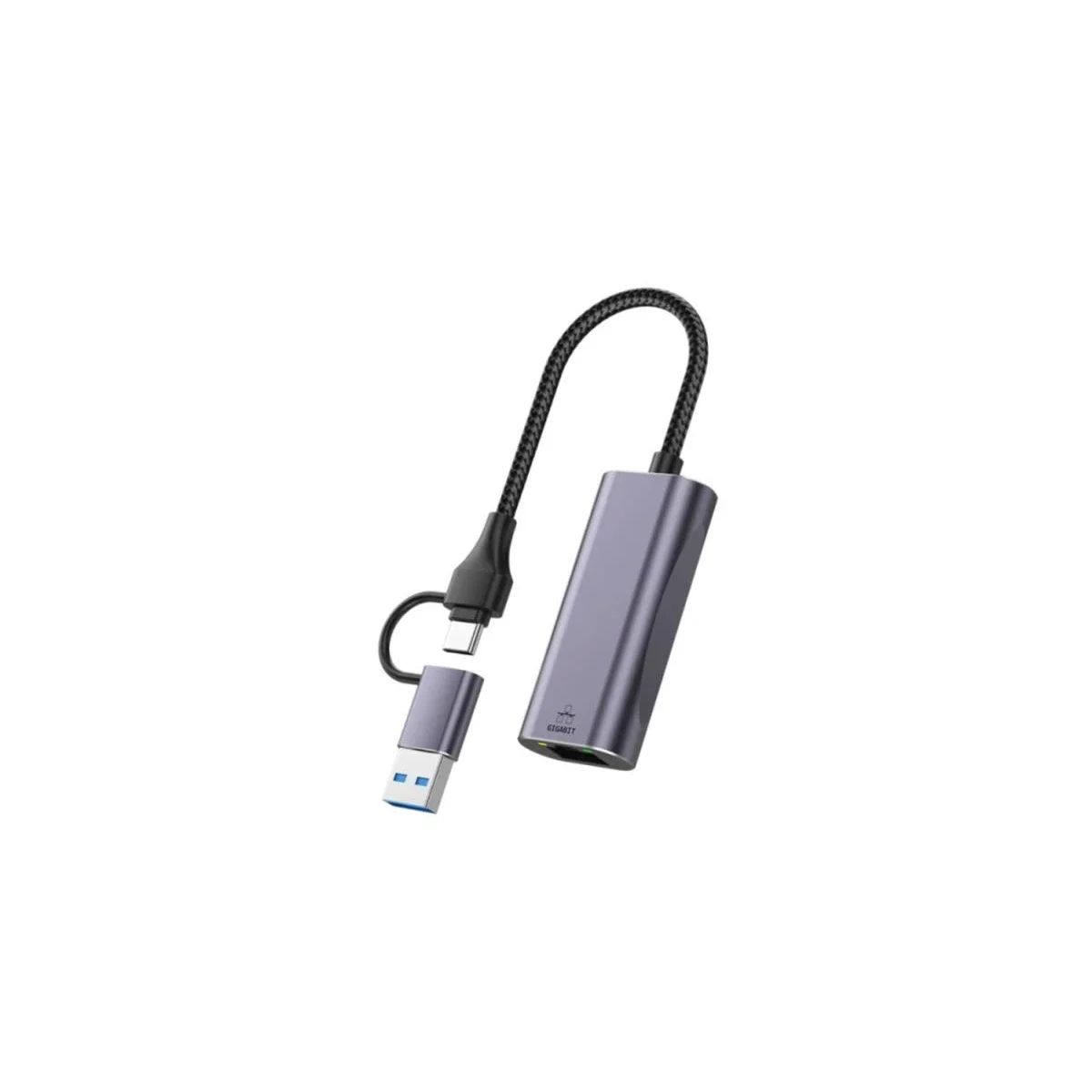 محول إيثرنت HAING HI-3003-TUL من USB 3.0 وUSB-C إلى RJ45 جيجابت