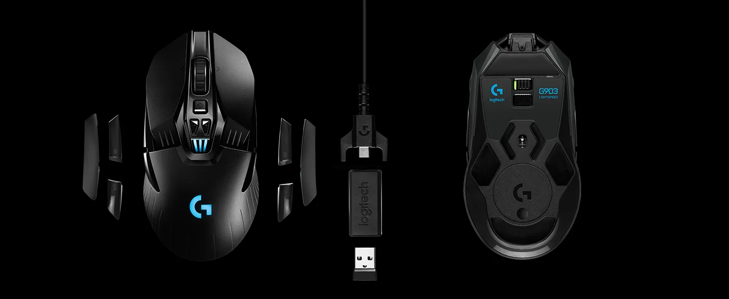 Logitech G903 LIGHTSPEED Wireless Gaming Mouse, HERO 25K, 25,600 DPI, Black - Thumbnail 18