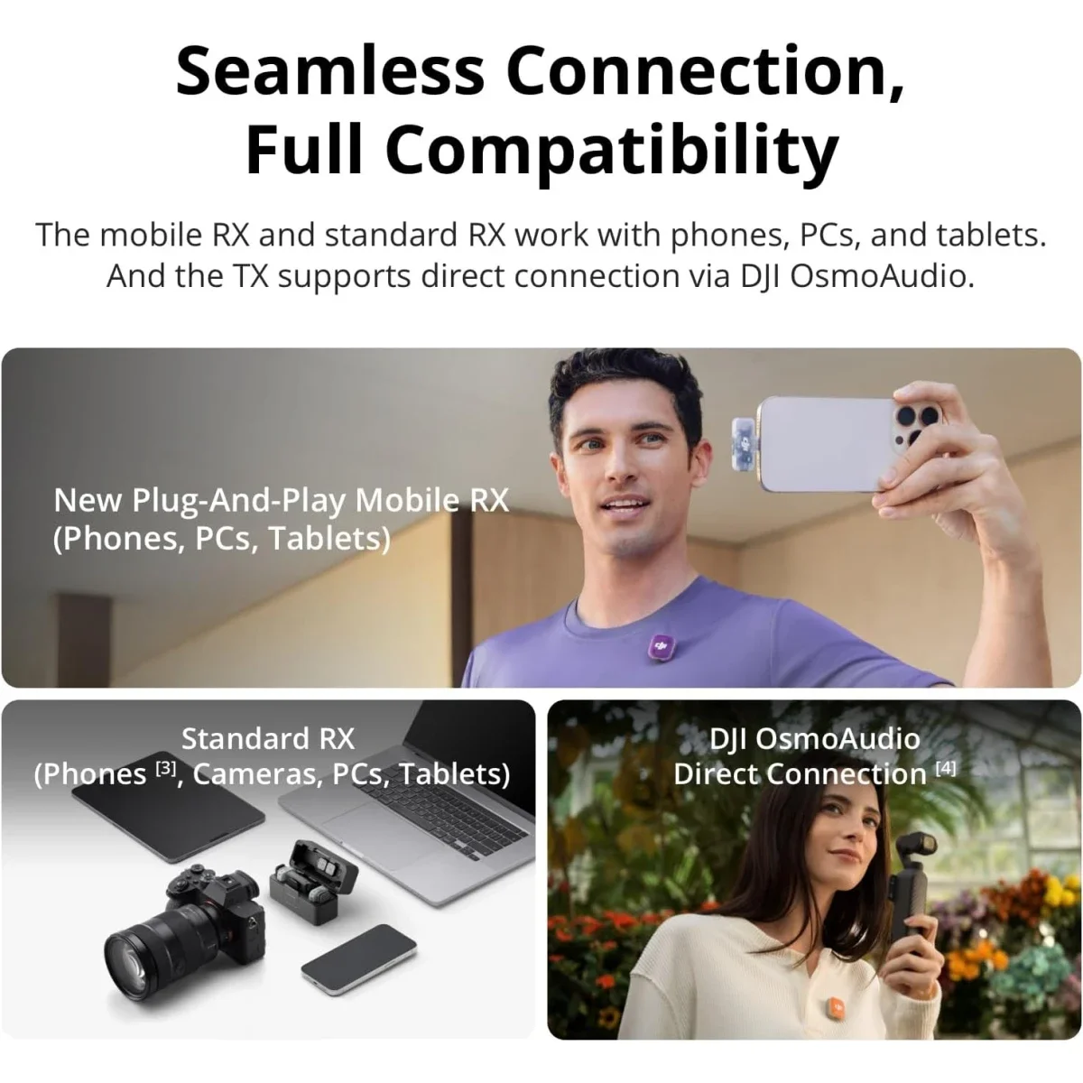 طقم ميكروفون لاسلكي DJI Mic Mini 2 مع مستقبل USB-C وعلبة شحن - Image 4