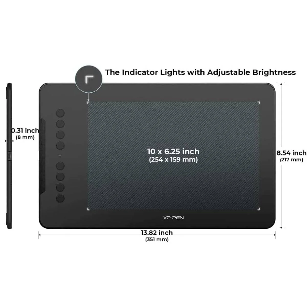 لوح رسم XPPen Deco 01 V3 10x6 إنش مع قلم بدون بطارية و16384 مستوى ضغط و8 أزرار اختصار - Image 9