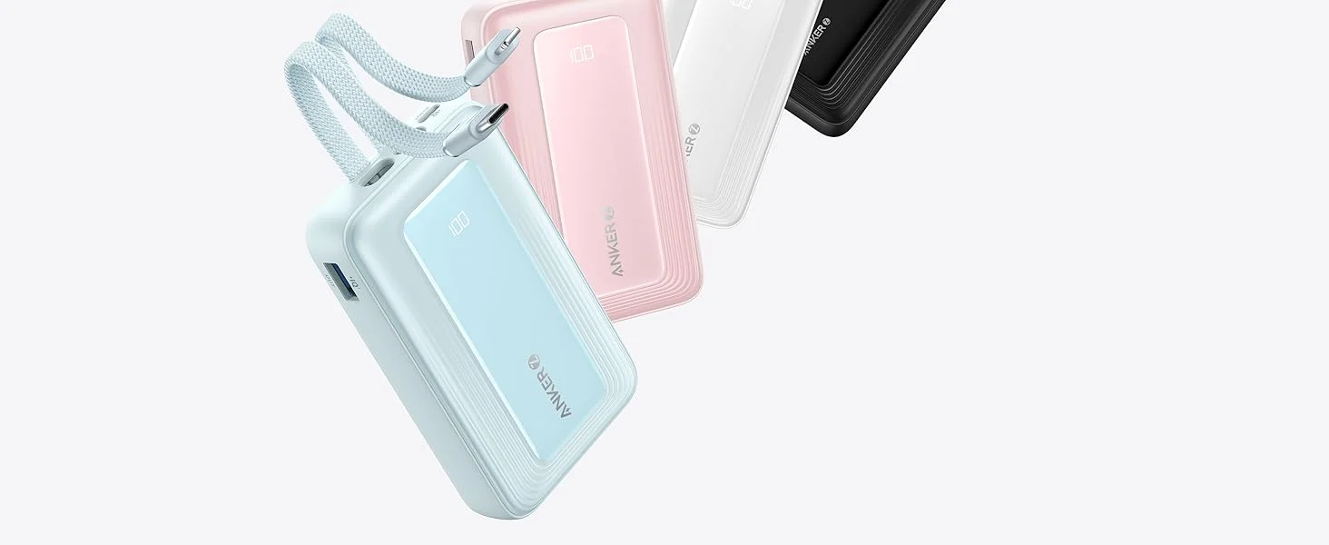 Anker Zolo 10000mAh 30W Power Bank with Built-in USB-C & Lightning Cables - White - Thumbnail 5