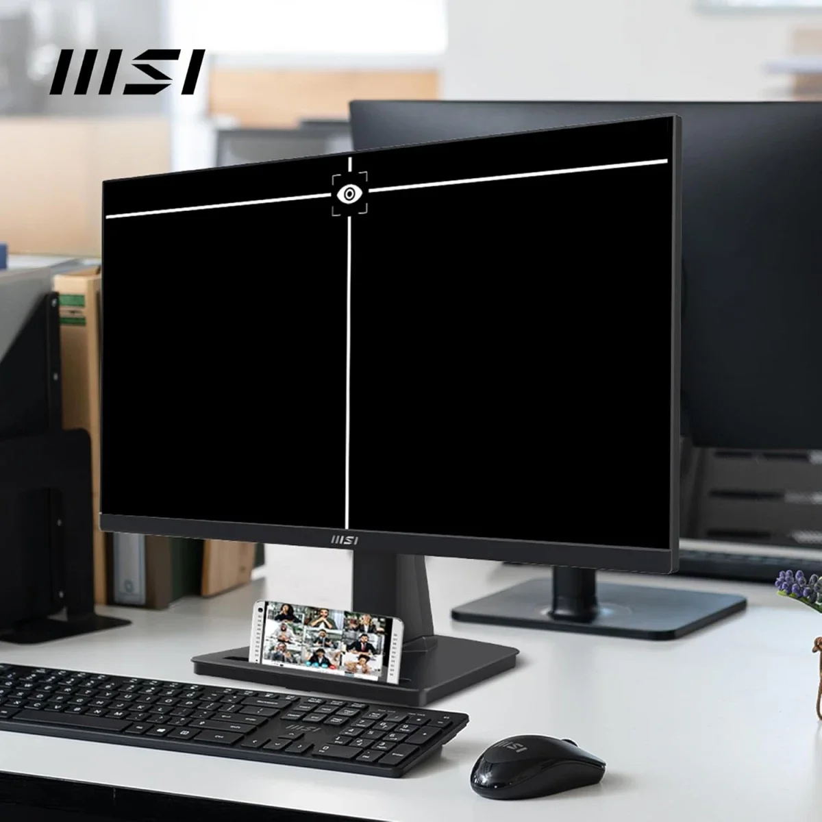 شاشة MSI PRO MP225 22 إنش Full HD VA بتردد 100Hz وزمن استجابة 1ms، HDMI وVGA، أسود - Thumbnail 4