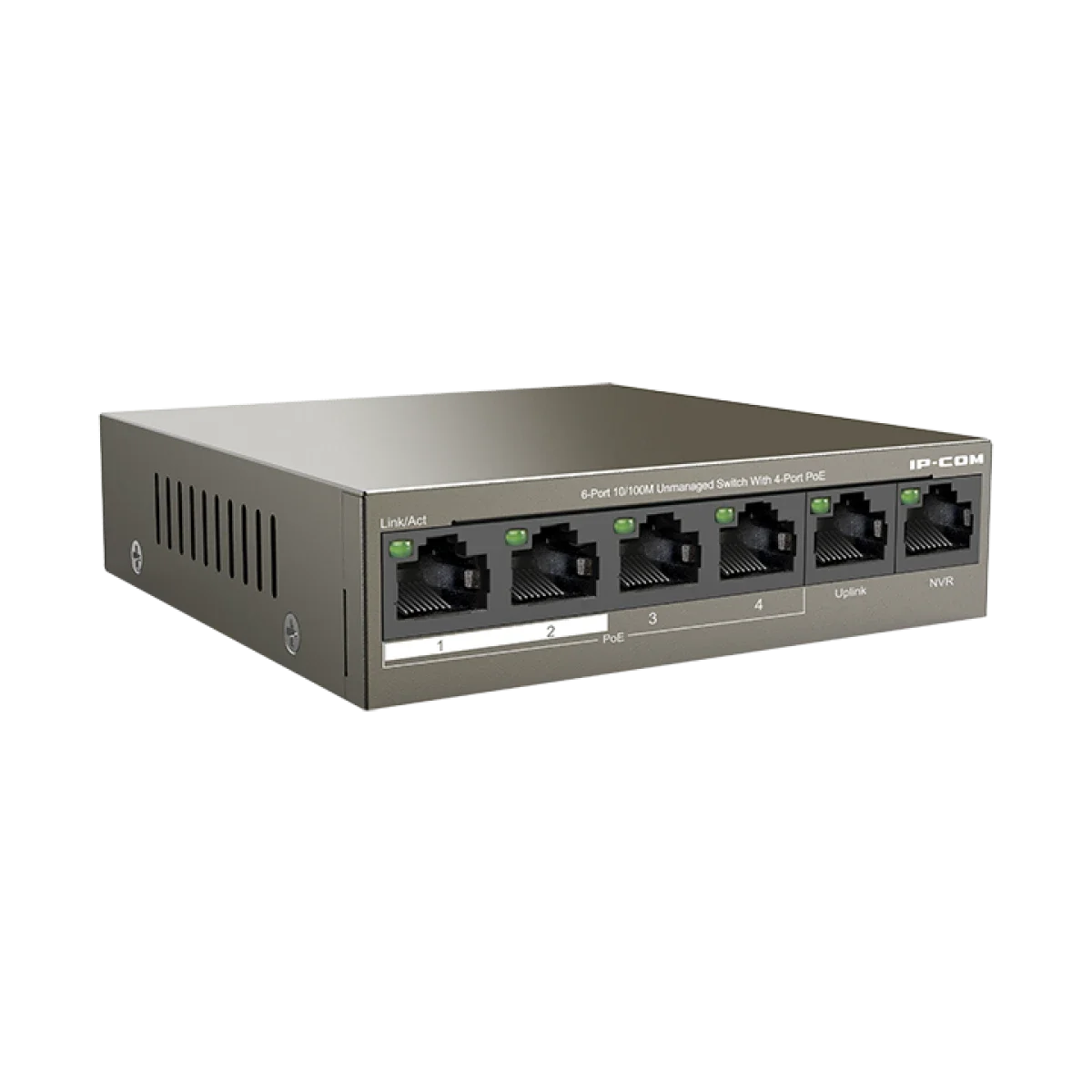 IPCOM 6-Port Fast Ethernet PoE Switch with 2 Uplink Ports - Thumbnail 3