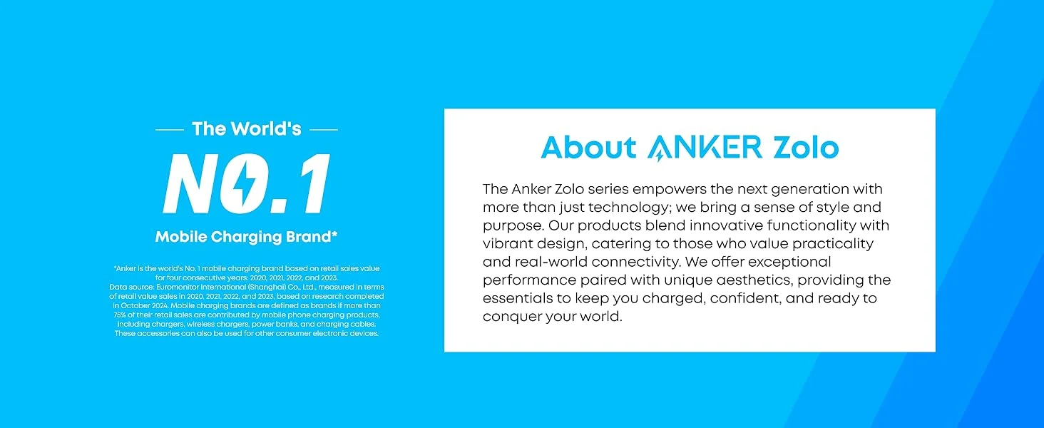 Anker A1688H31 Zolo 10,000mAh 30W USB-C Power Bank Blue - Thumbnail 10