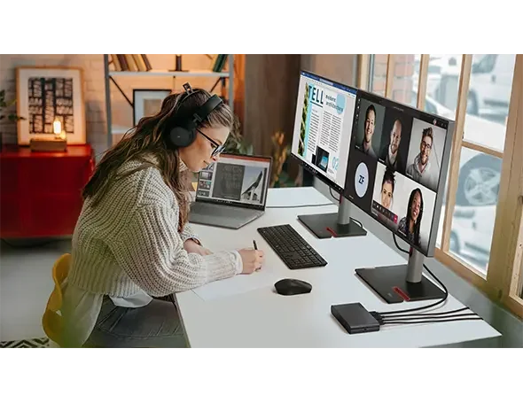مجموعة Lenovo Professional Slim لاسلكية قابلة لإعادة الشحن لوحة مفاتيح وفأرة بتخطيط عربي/إنجليزي - Image 5