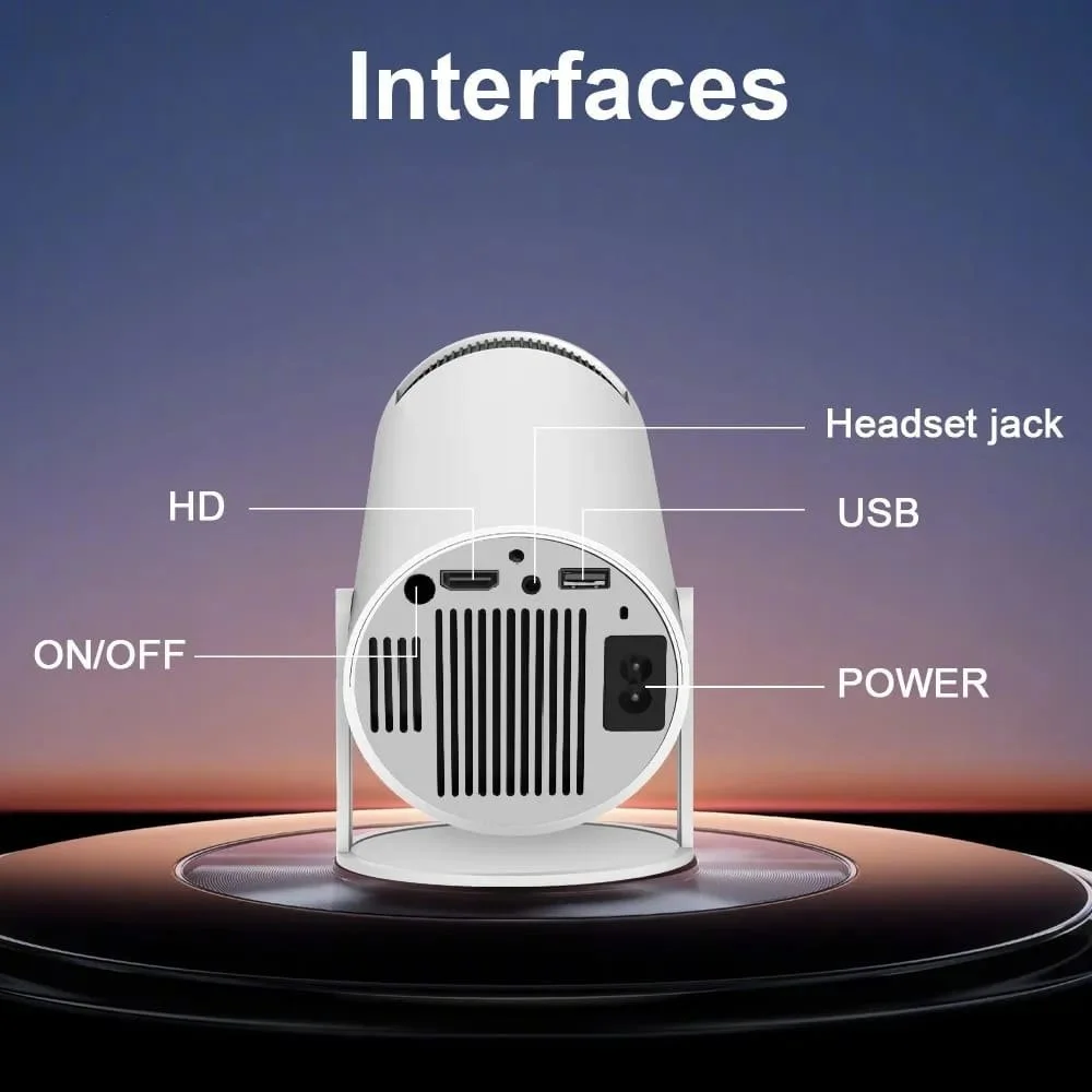 PROJECTOR Universal HY300 Ultra HD High Dynamic Range 180 Degree Flip Portable Projector - Thumbnail 5