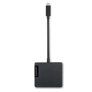 موزع سفر USB-C 4 في 1 من Lenovo مع HDMI وVGA وUSB 3.0 وRJ45 جيجابت إيثرنت - أسود - Image 11