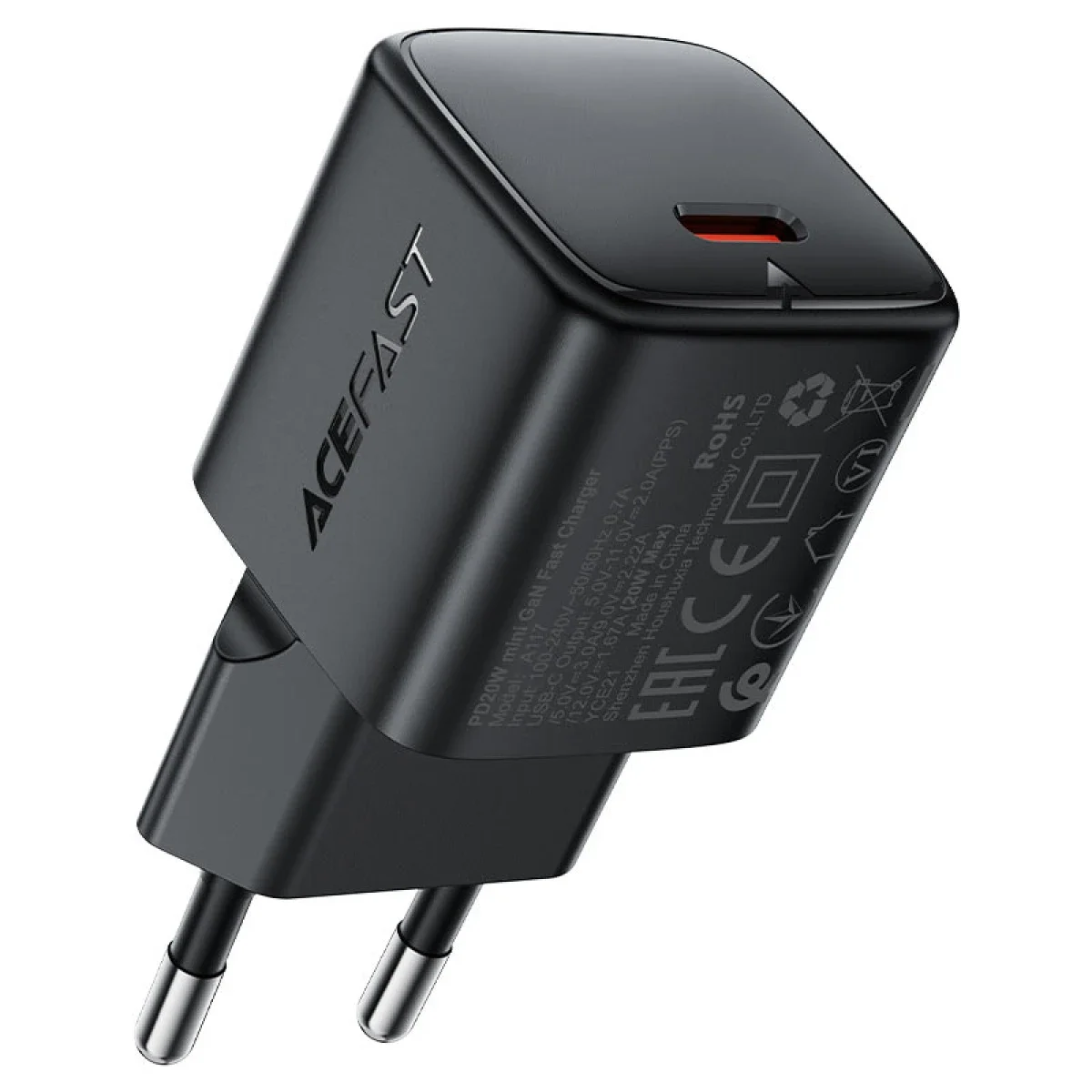 ACEFAST A117 20W GaN USB-C Fast Charge Wall Charger EU Plug - Thumbnail 2