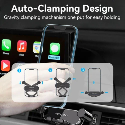 Vention KCEH0 Car Phone Mount with Duckbill Clip - Gray - Image 6
