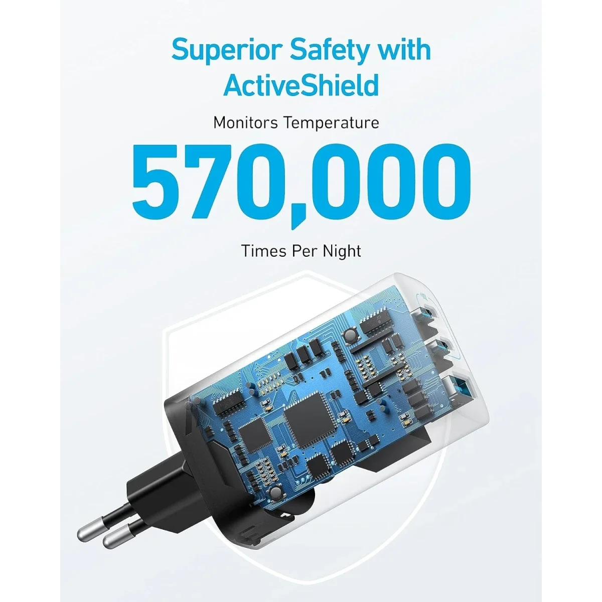 شاحن Anker 335 سريع 67 واط USB-C ثلاثي المنافذ A2673 - Thumbnail 3