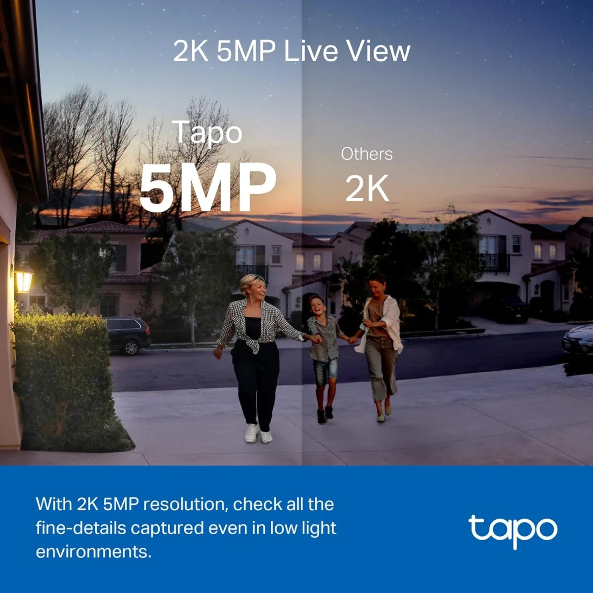 كاميرا جرس باب ذكية TP-LINK Tapo D230S1 مع جرس، 2K+ 5MP - Thumbnail 2