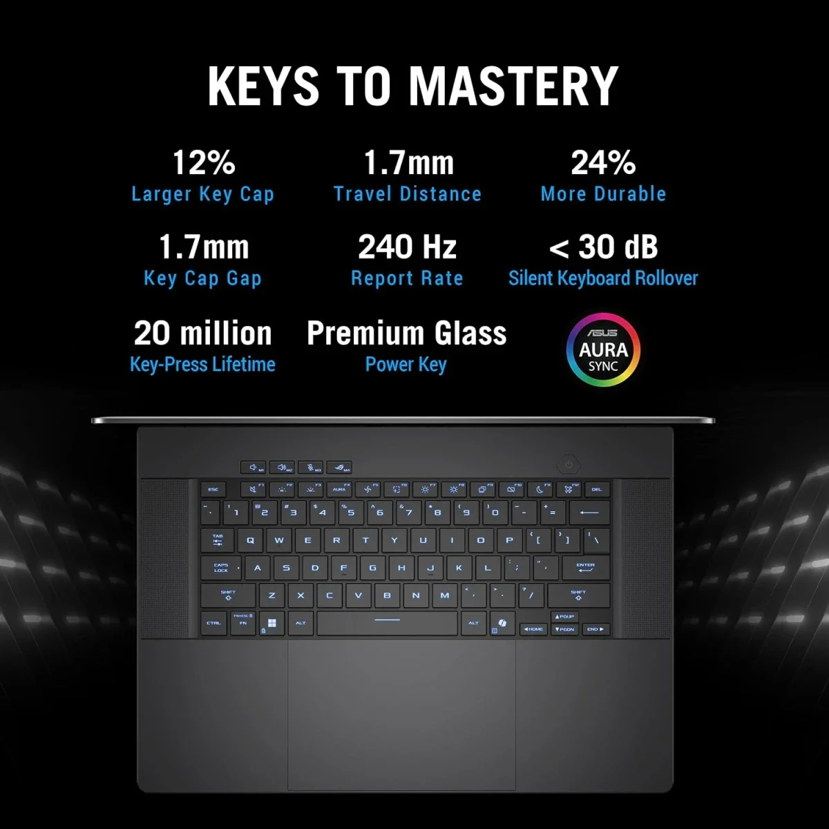 Asus ROG Zephyrus G16 (2025) GU605CX-QR101 16-inch 2.5K 240Hz OLED Gaming Laptop, Intel Core Ultra 9 285H, RTX 5090, 64GB RAM, 1TB SSD, Platinum White - Image 6