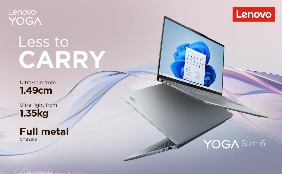 لابتوب Lenovo Yoga Slim 6 2024 بشاشة 14.0 إنش OLED WUXGA ومعالج Intel Core i5-13500H وذاكرة 16GB وSSD سعة 512GB لون Storm Grey - Thumbnail 11
