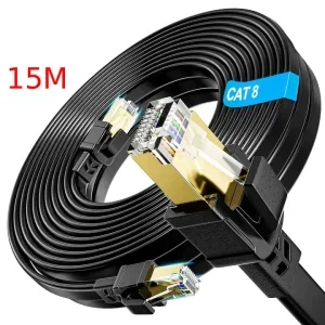 كيبل شبكة Patchtek CAT 8 مسطح 15 متر – 40Gbps، 2000MHz، SFTP - Image 3