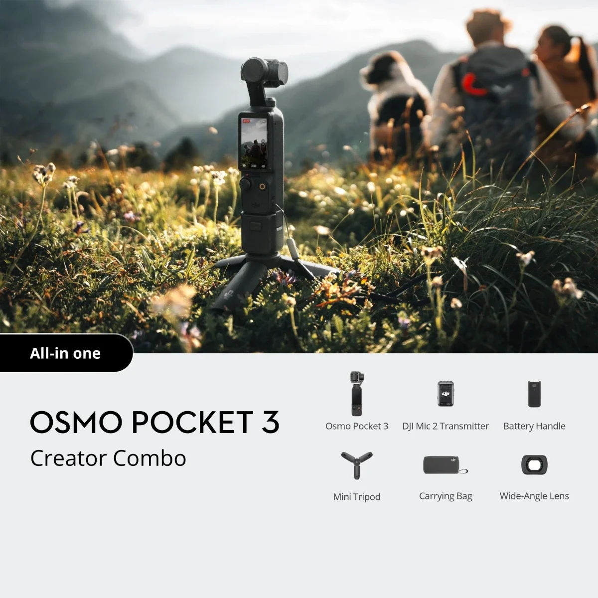 كاميرا جيمبال DJI Osmo Pocket 3 Creator Combo بدقة 4K ومستشعر CMOS بحجم 1 إنش مع Mic 2 - Thumbnail 7