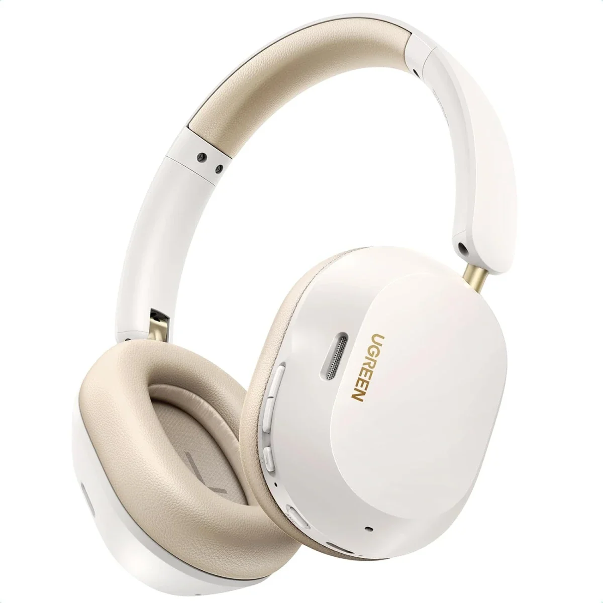 UGREEN HiTune Max5C Wireless Over-Ear Headphones with Adaptive ANC, Hi-Res Audio and 75H Playtime - White