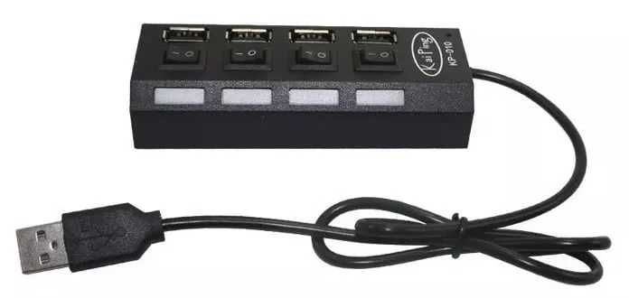 موزع USB Kai Ping KP-010 بأربعة منافذ USB 2.0 ومفاتيح مستقلة - Thumbnail 4