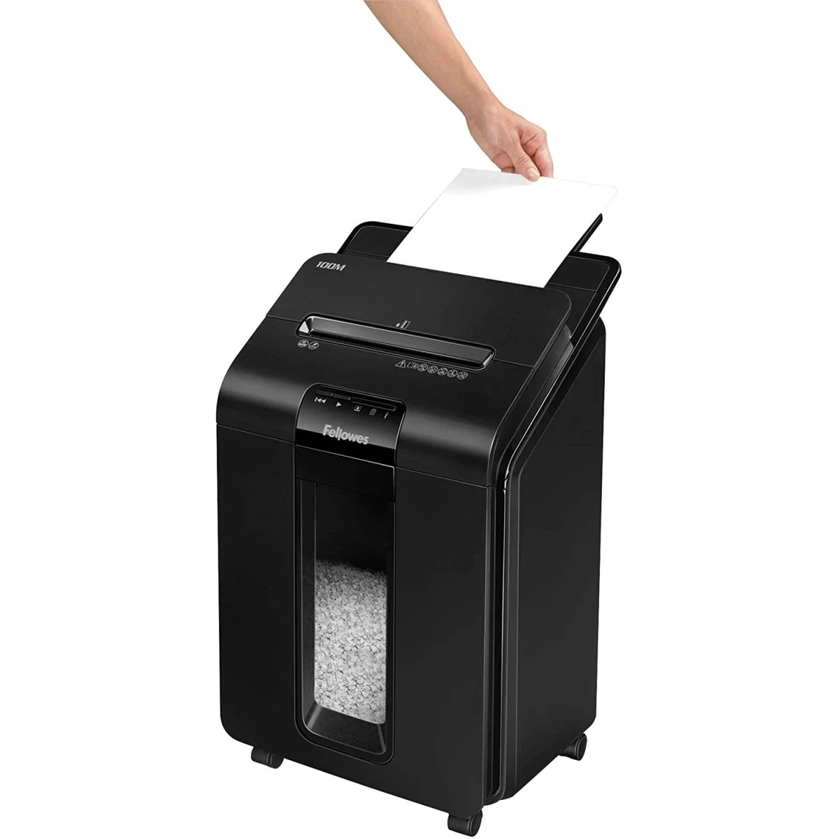 آلة تقطيع الورق Fellowes AutoMax 100M بقص دقيق، تغذية تلقائية 100 ورقة، P-4 - Image 3