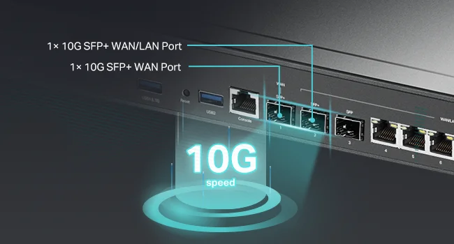 TP-LINK ER8411 Enterprise Wired 10G VPN Router with Up to 10 WAN Ports - Image 12