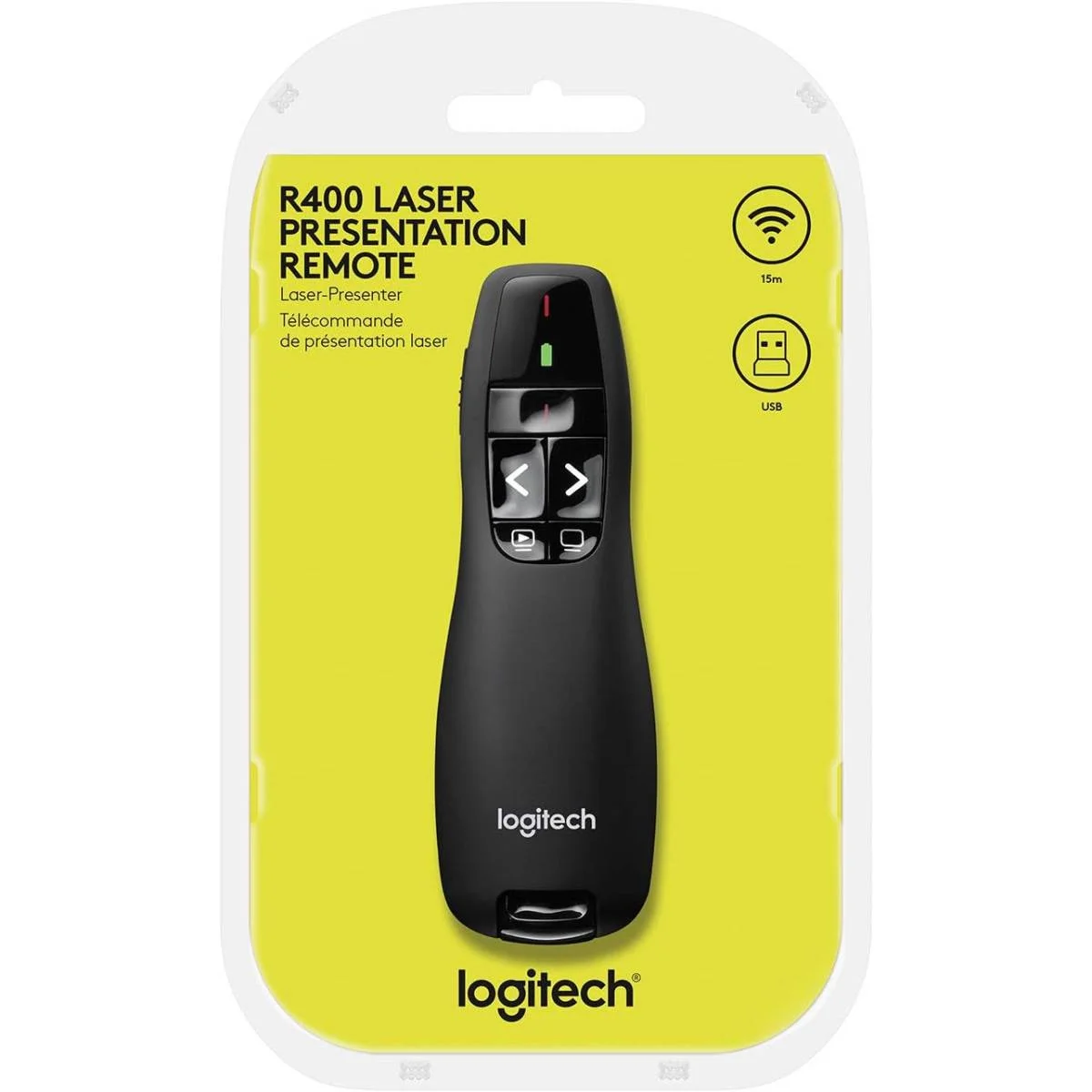 جهاز تحكم بالعروض Logitech R400 لاسلكي مع مؤشر ليزر أحمر - Image 6