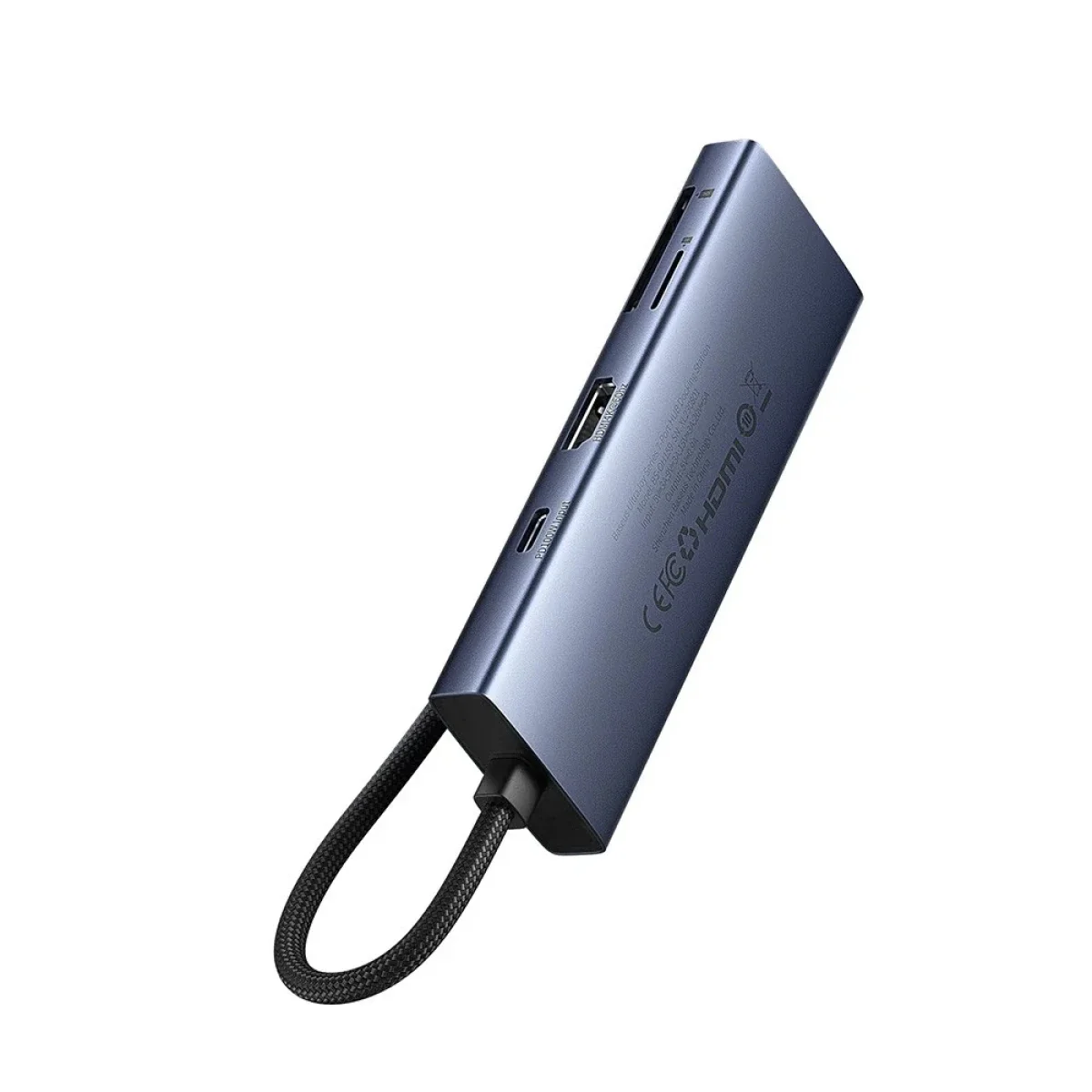 محطة إرساء وموزع USB-C Baseus UltraJoy Series 7-Port مع HDMI بدقة 4K 60Hz وVGA و4 منافذ USB 3.0 وPD - Space Grey - Image 2