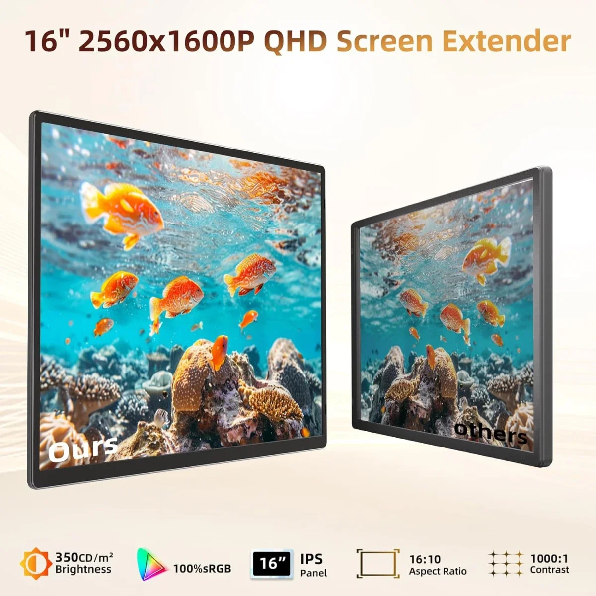 شاشة V2COM S7 Pro موسعة ثلاثية 16 إنش 2.5K QHD IPS - Thumbnail 6