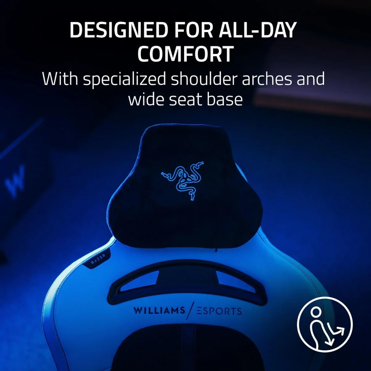 Razer Enki Pro Premium Gaming Chair with Alcantara Leather, Lumbar Support & 152° Recline - Black/Green - Image 4