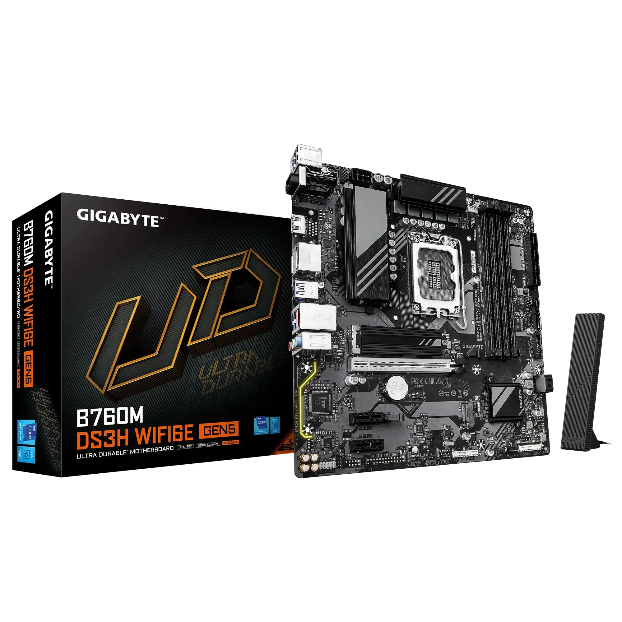 لوحة كمبيوتر GIGABYTE B760M DS3H WiFi 6E Gen5 DDR5 - Image 1