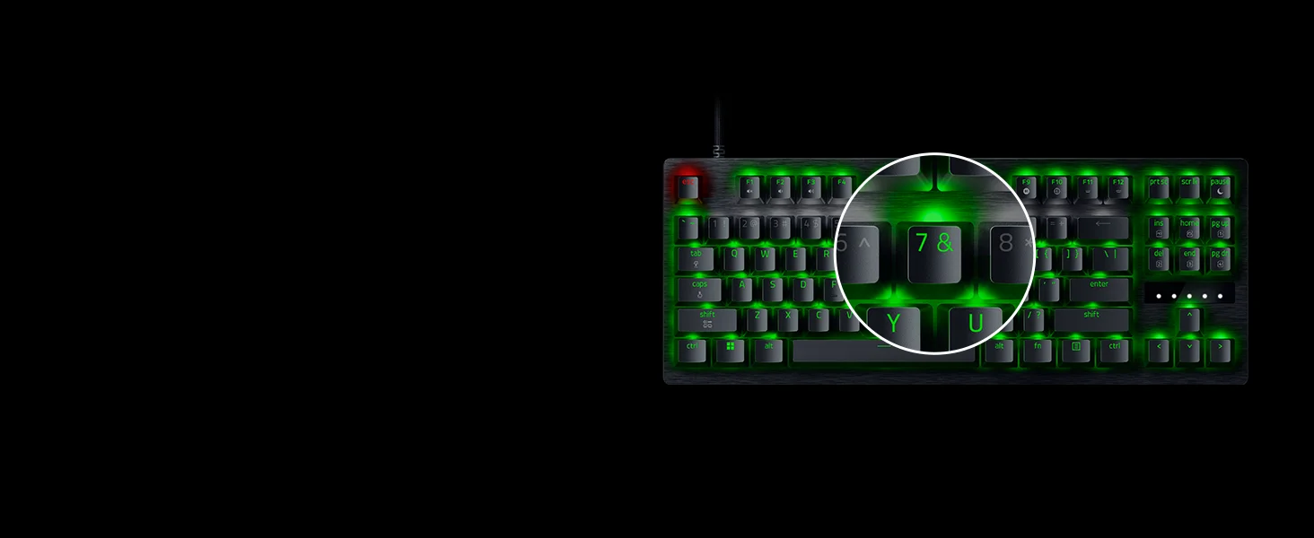 Razer Huntsman V3 TKL 8KHz Esports Gaming Keyboard with Gen-2 Analog Optical Switches - Black - Thumbnail 21