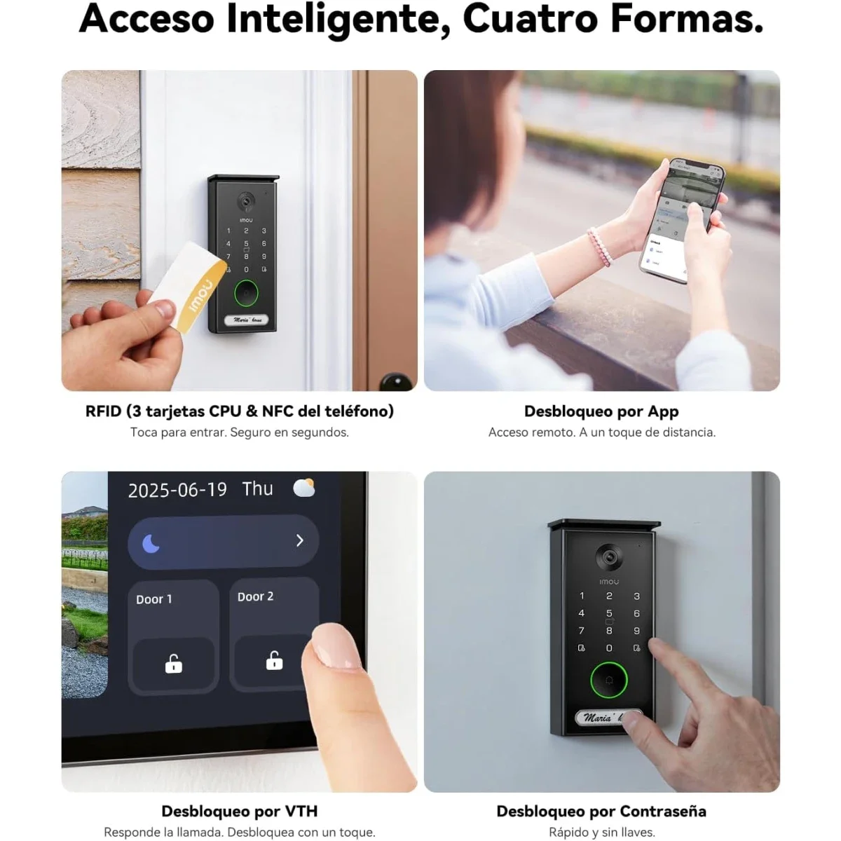 IMOU VDP7 5MP 2-Wire Video Doorphone Kit with 7-Inch Touch Screen VO1-5M0R / VH1-7A0S - Thumbnail 2