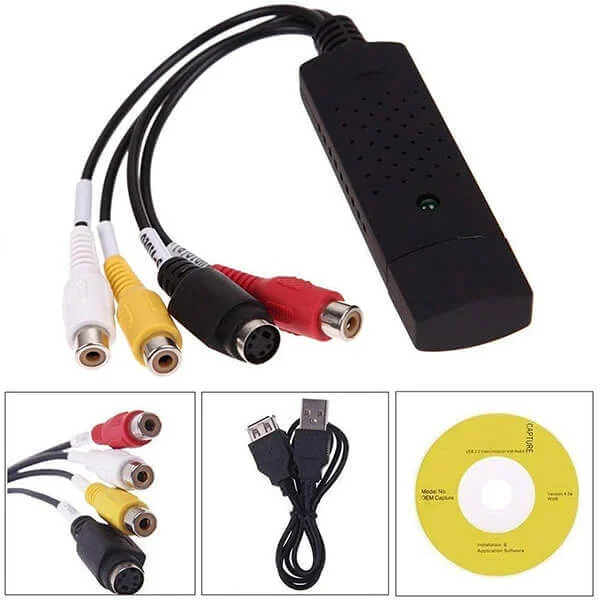 محول التقاط فيديو EasyCAP USB 2.0 مع صوت RCA و S-Video - Image 2