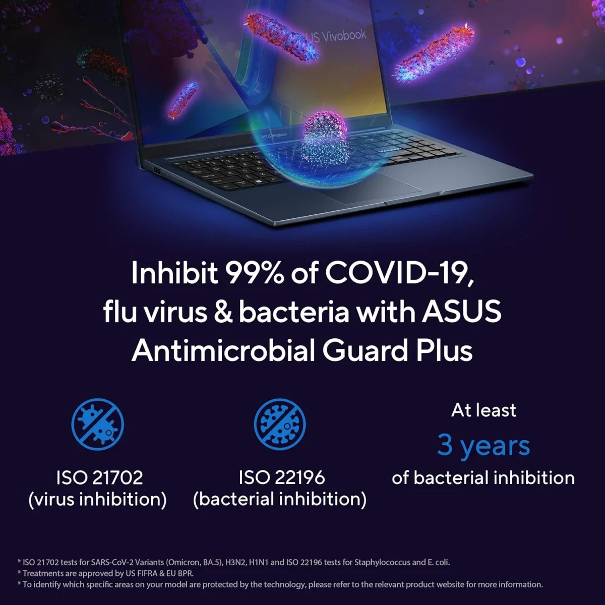 لابتوب Asus Vivobook 15 X1504VA بشاشة 15.6 إنش FHD ومعالج Intel Core i3-1315U وذاكرة 8GB وتخزين 512GB SSD لون Quiet Blue - Image 11