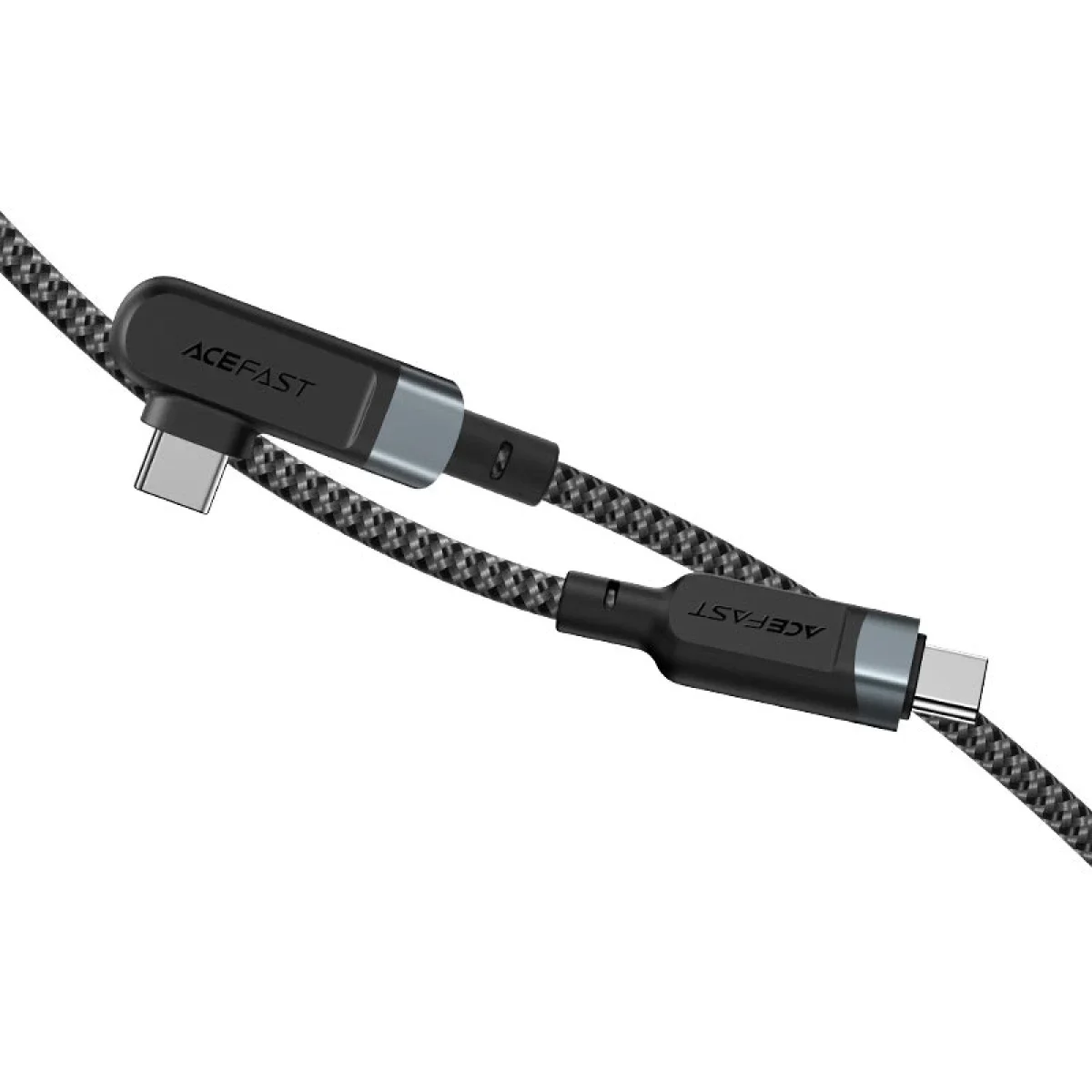 كابل ACEFAST C5-03 من USB-C إلى USB-C للشحن ونقل البيانات بزاوية قائمة 100 واط 2 متر - أسود - Image 5