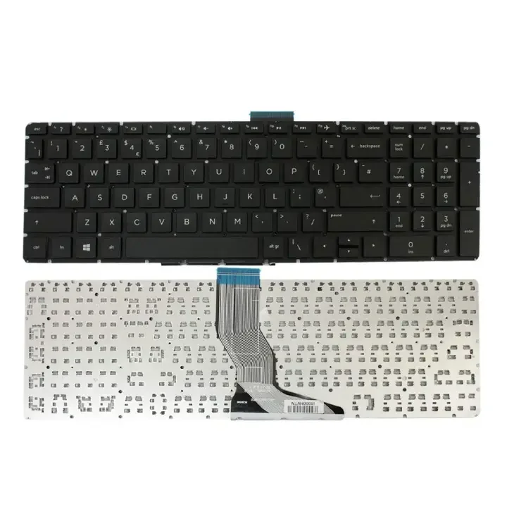 كيبورد لابتوب HP مع إطار وتخطيط إنجليزي وطباعة عربية – 15، 15-BS، 15-BW، 250 G6، 255 G6، 256 G6، 258 G6، 925008-001 - Image 5