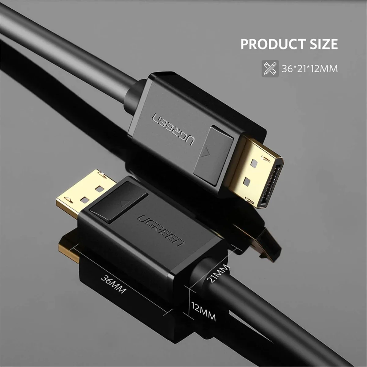 Ugreen 10211 DisplayPort 1.2 Male-to-Male 4K Cable 2m - Thumbnail 7