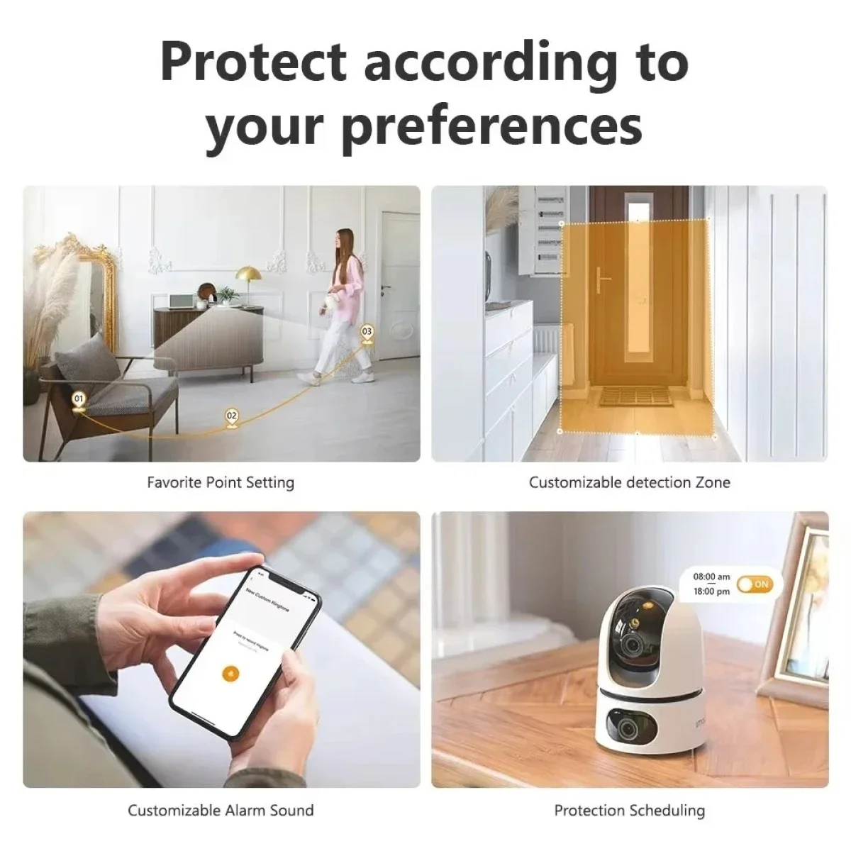 كاميرا مراقبة IMOU Ranger Dual 10MP WiFi 360 PT بعدستين مع اكتشاف الأشخاص والحيوانات الأليفة والرؤية الليلية والتحدث ثنائي الاتجاه - Image 6