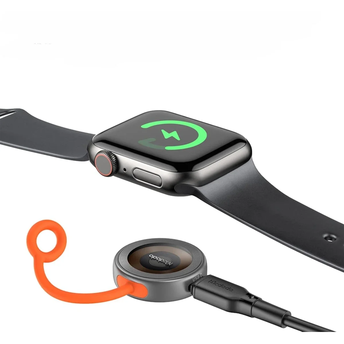 شاحن لاسلكي Mcdodo CH-6840 بمدخلين لساعة Apple Watch - أسود - Thumbnail 2