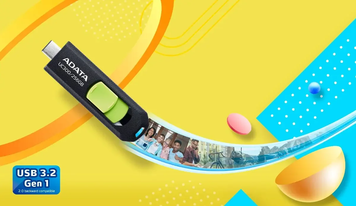 فلاش ذاكرة USB ADATA UC300 سعة 32GB بمنفذ USB-C - Image 6